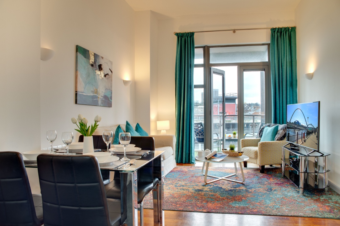 Crown Apartments 4A - spacious open plan living space