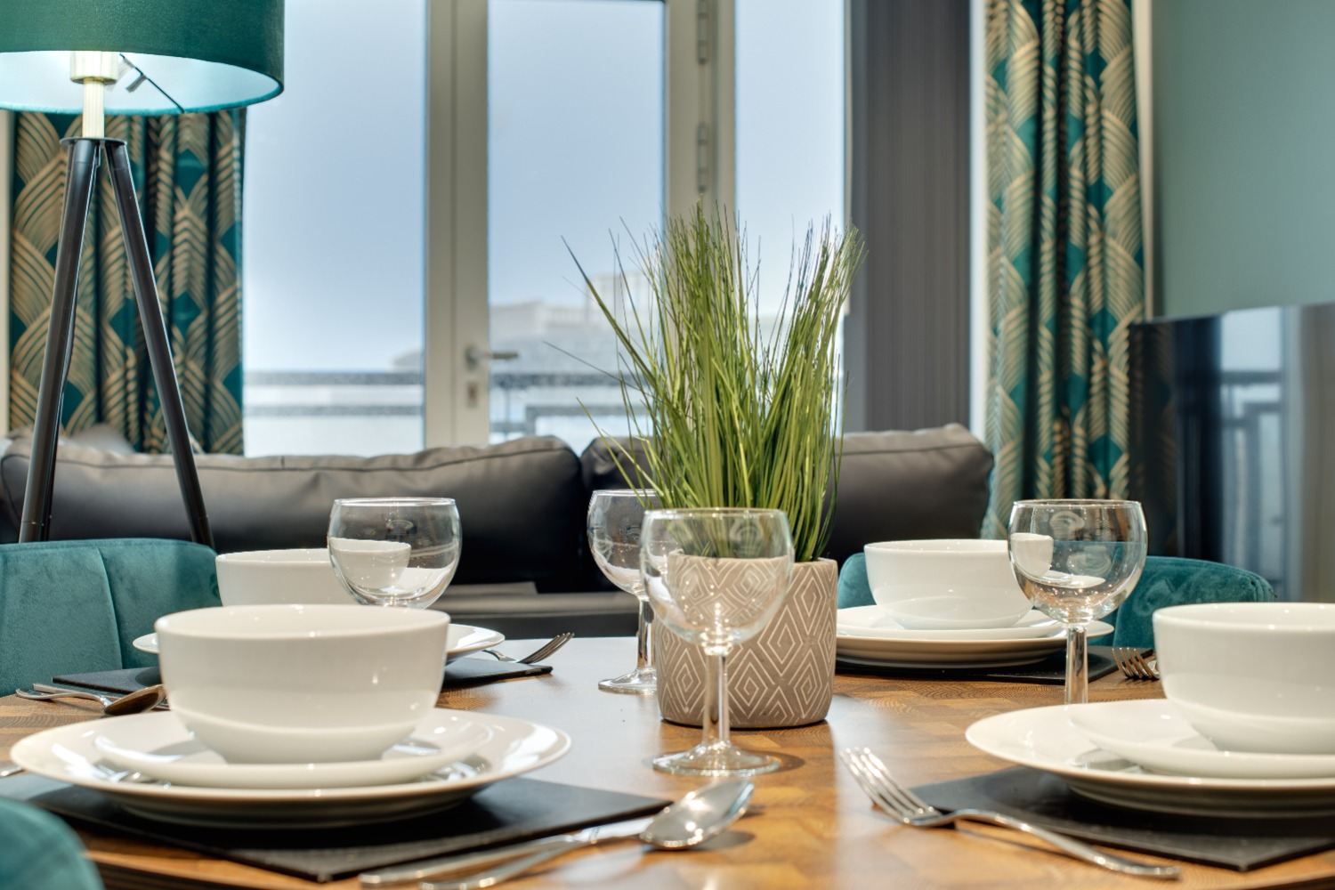 Enjoy relaxed meal times in the comfort of your 'home from home' apartment.